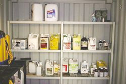 Chemical shed housekeeping and labelling